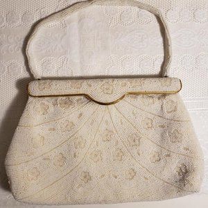 Neiman Marcus beaded purse clutch handbag coinbag